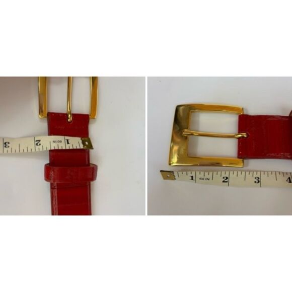 W.Kleinberg Genuine EEL Made in USA True Red Belt Size XS main image 7